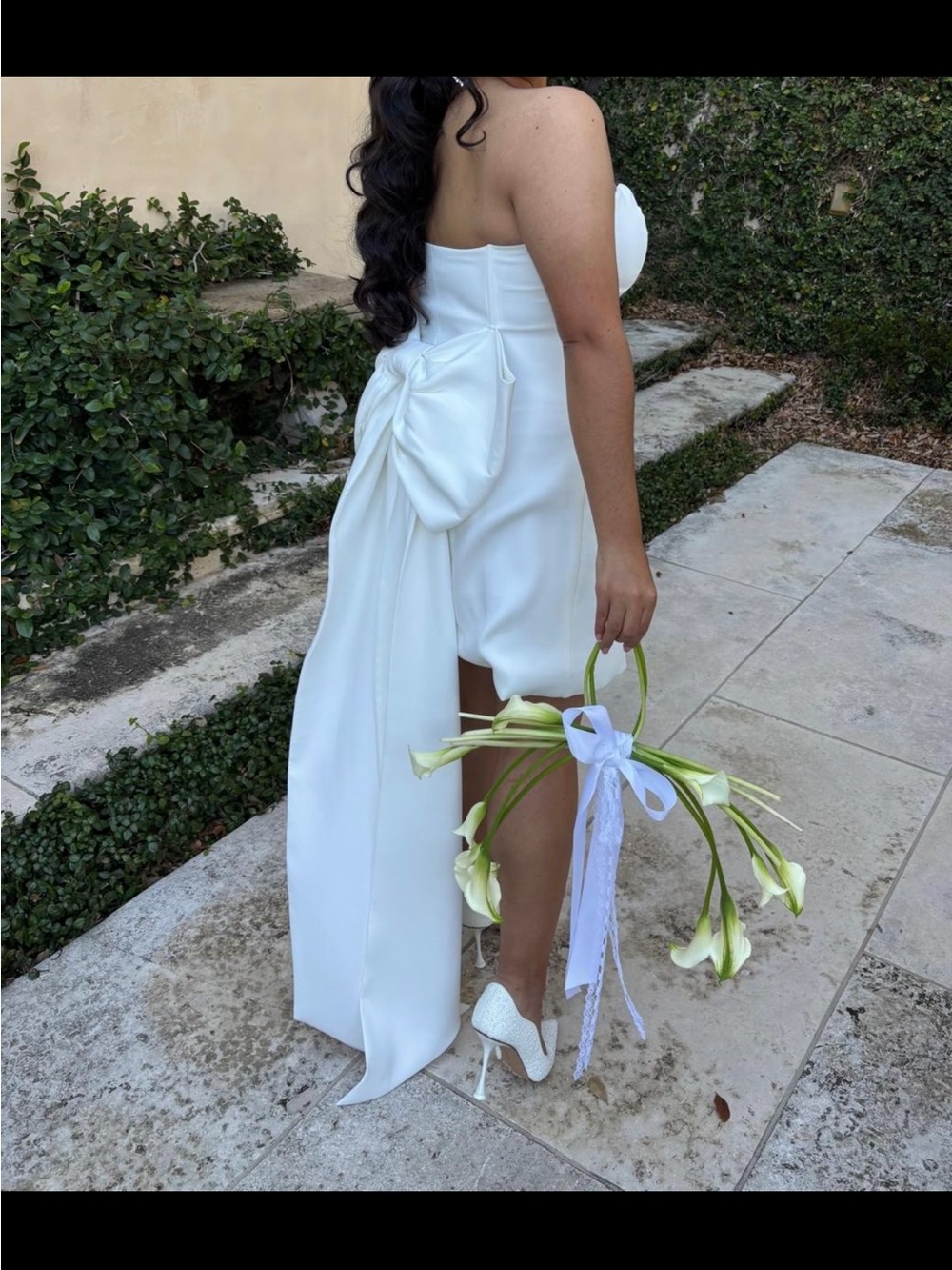 Meshki White Strapless Bow Dress - Picture 2 of 4